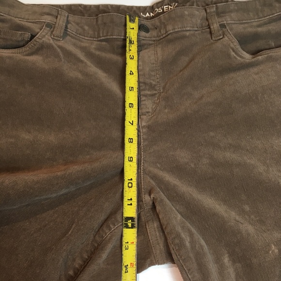Lands End Womens Pants Corduroy Brown Mid Rise Demi Bootcut Sz 22W - Picture 9 of 12